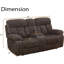 Canapé inclinable en microfibre brun foncé