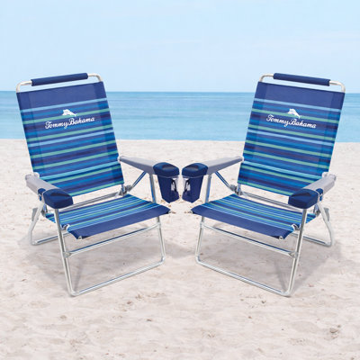 Tommy Bahama Set of 2 Highboy 4 Position Beach Chairs
