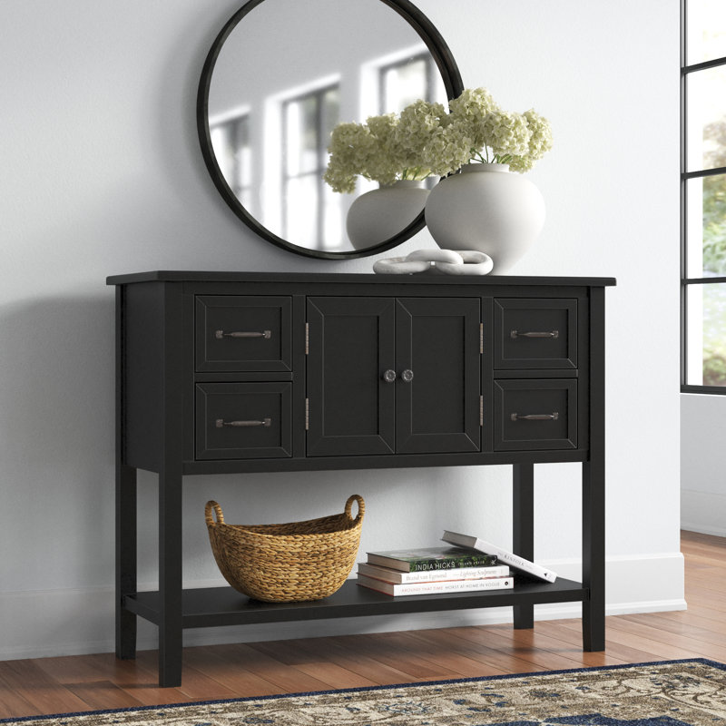 Console 43,3 po, Noir, Espresso