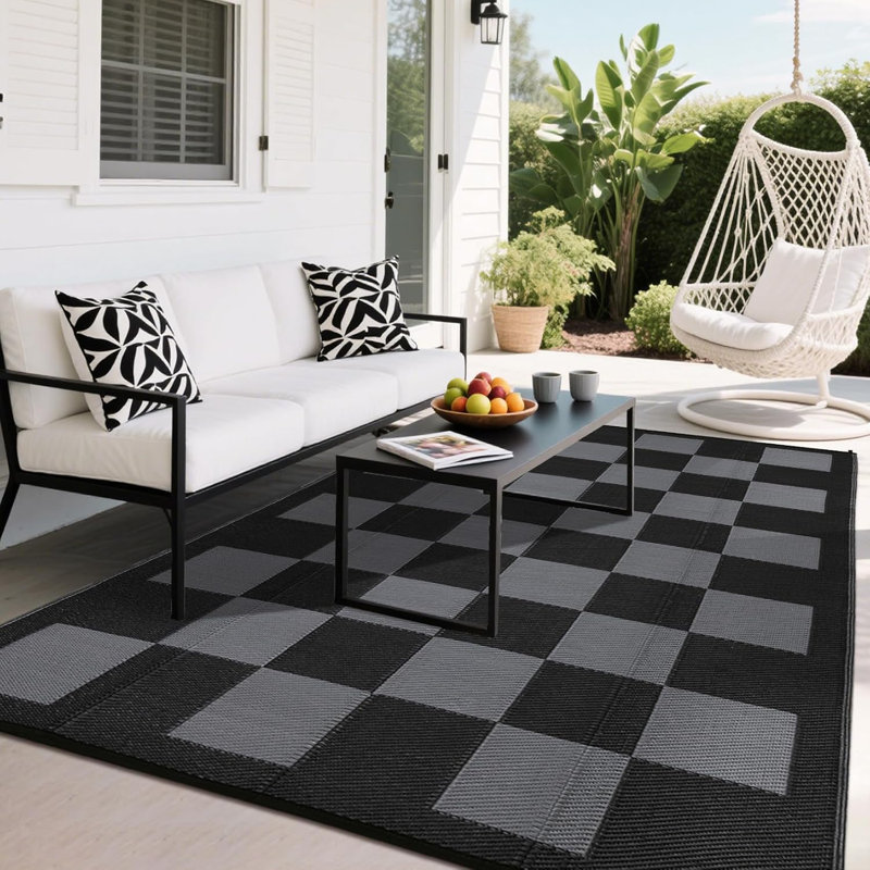 Tapis d'extérieur imperméable en plastique de paille, Rectangulaire 8 pi x 10 pi