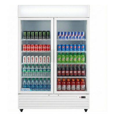 52.4" Swing Glass Door Merchandiser Refrigerator W/ 2 Doors, 50 Cu Ft, 115V