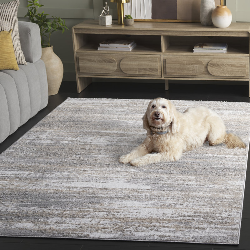 Mckemie Performance Abstract Rug, Rectangle 5'3" x 7'6"