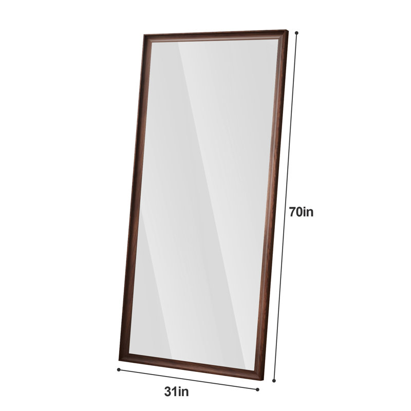 Miroir rétro pleine longueur de 70 po x 31 po en bois qui rehausse l'élégance de la maison