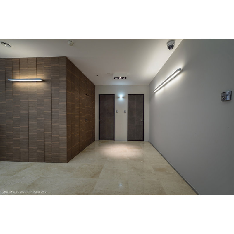 Sleek Silver 48" LED Dimmable Wall Light with Adjustable Angles