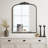 Vintage Floral Arch Iron Frame Mirror-43562165-43562164