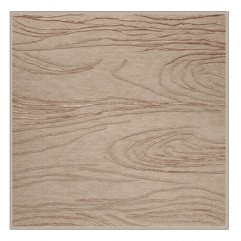 Tapis beige lavable à la machine, Carré 7 pi