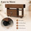 Table de cuisine moderne pour îlot de cuisine pliable avec tablettes de rangement et roulettes pour petits espaces-1046153525