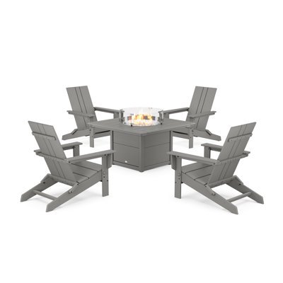 Foldable Outdoor Adirondack Chair With Table