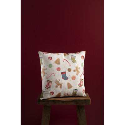 Abstract White Square Cushion