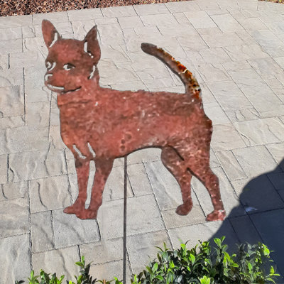 Piquet de jardin en métal Chihuahua