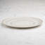 Assiette en porcelaine ovale en titane avec pied, coquille turquoise, 12,6 x 8,8 po