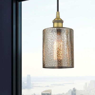 Luminaire suspendu cylindrique à 1 lumière Malcolm