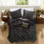 Ensembles de literie ultra doux et moelleux pour grand lit, or noir moderne