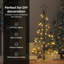 Christmas Cone Tree with Stand Black Steel-1802263296