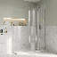 nuie 1000mm Chrome Fluted Wetroom Screen With Support Bar