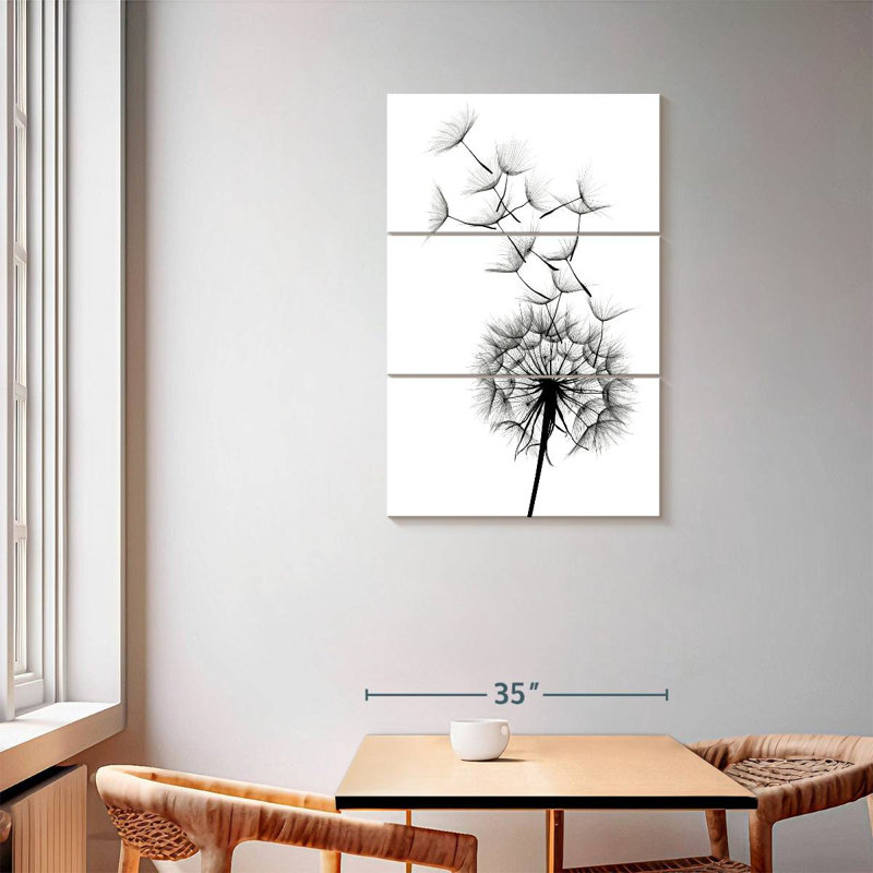Harnek Monochromatic Dandelion, 57" H x 36" W