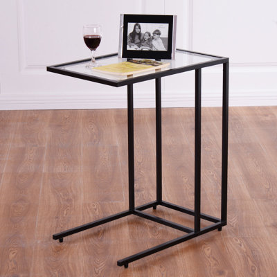 Glass Top C Table Side Table Set