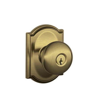 Plymouth Knob with Camelot Trim Keyed Entry Lock