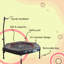 Trampoline hexagonal rouge 50 po avec guidon Teamson By Crowntec