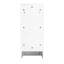 Armoire de salle de bain 48 po avec lavabo en céramique noire 2 compartiments, porte 48 po, 2 compartiments de rangement-876754823