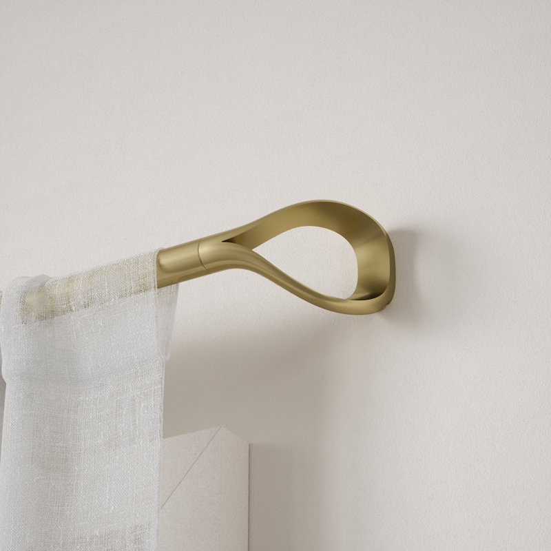 Tringle à rideaux Loop pour fenêtre, réglable de 42 po à 120 po, or, Doré