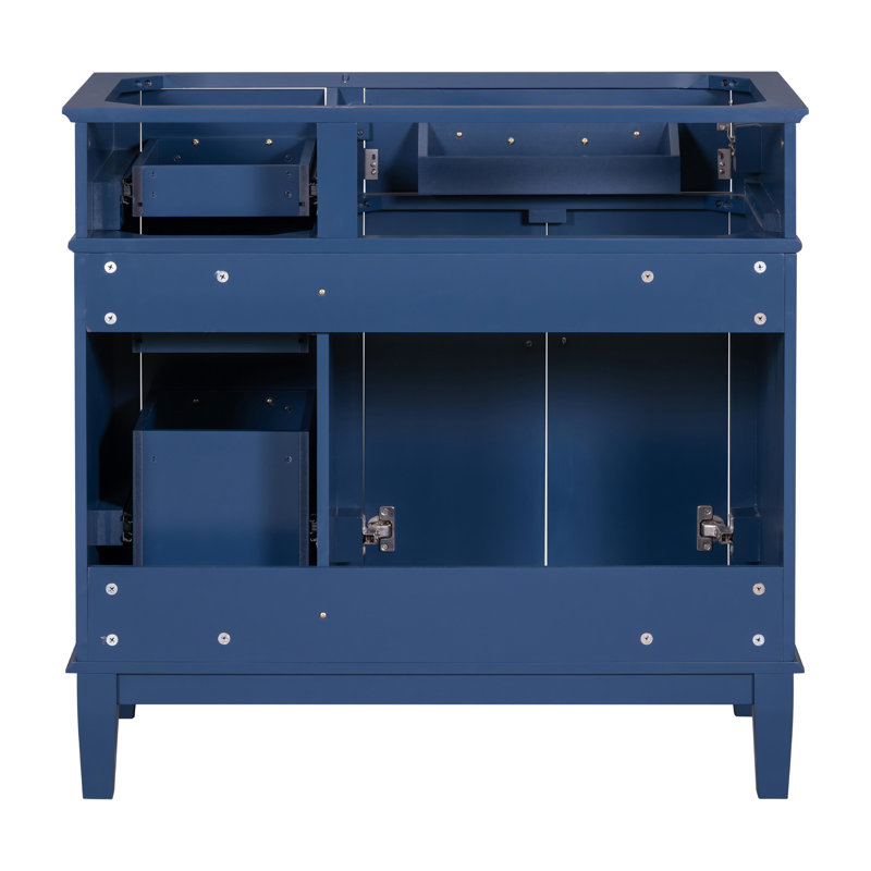 Meuble-lavabo moderne 36 po (lavabo non inclus), Bleu