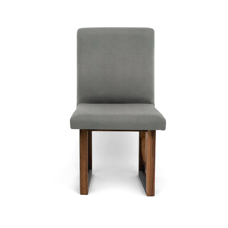 C2 W Upholstered Dining Chair, Smoke Velvet