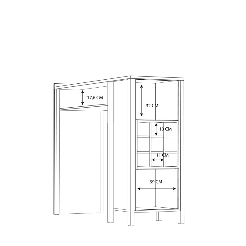 Lorrayne 151.5cm Home Bar