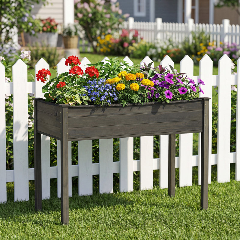 Pot à fleurs surélevé en bois Juluis