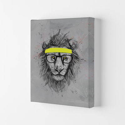 Hipster Lion by Mercedes Lopes Charro - Print