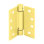 Charnière à ressort à fermeture automatique commerciale réglable UL de Prime-Line, 4 po x 4 po avec coins carrés, 4 trous par vantail avec vis, calibre 0,130 po