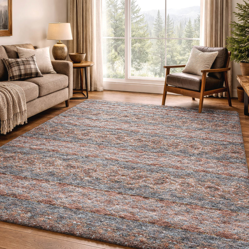 Tapis bohème de qualité supérieure lavable à la machine Dream Shag ADS615, Paprika, 3' x 5'