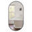 Metal Framed Oval Wall Mirror-702286477