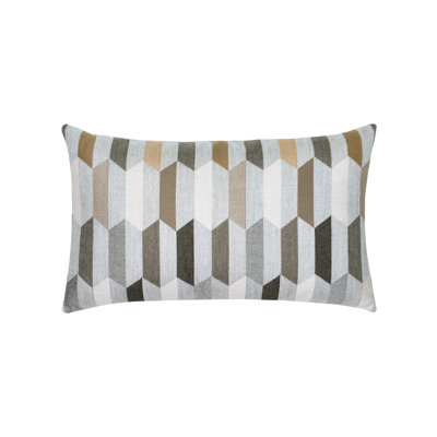 Chiseled Geometric Lumbar Indoor / Outdoor Pillow Cover & Insert