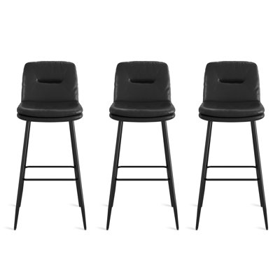 Pelayo Upholstered Leather Bar & Counter Stool