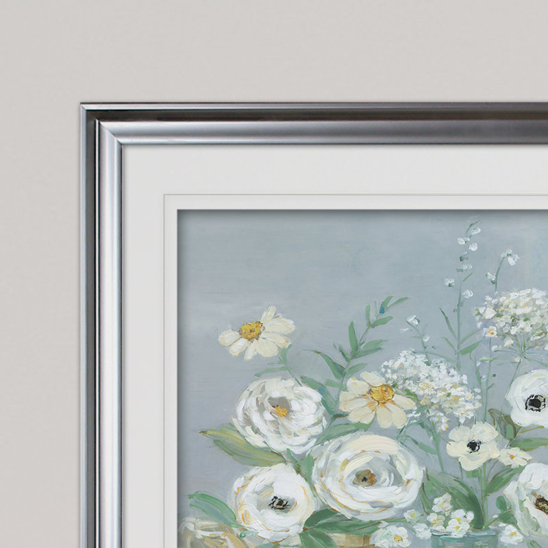 « Blooming Meadow Beauties » - reproduction, H 30 po x l 40 po, Impression encadrée, Argent