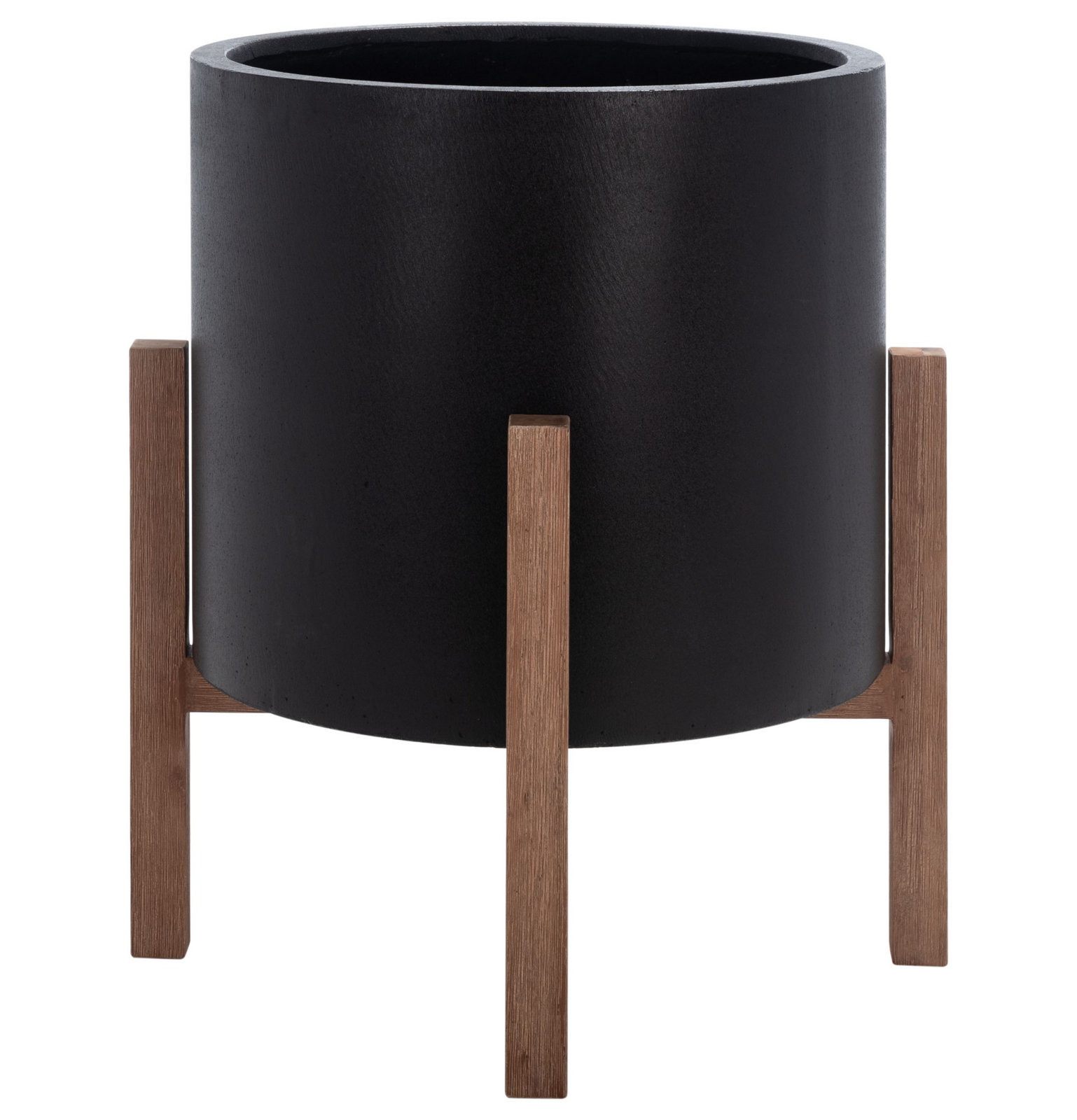 Tabitha Pot Planter, Black, 29.3" H X 25.3" W X 25.3" D