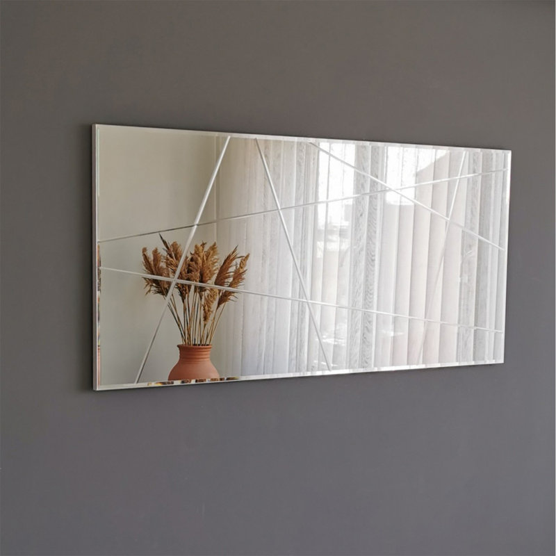 Sarina Wood Flat Wall Mirror