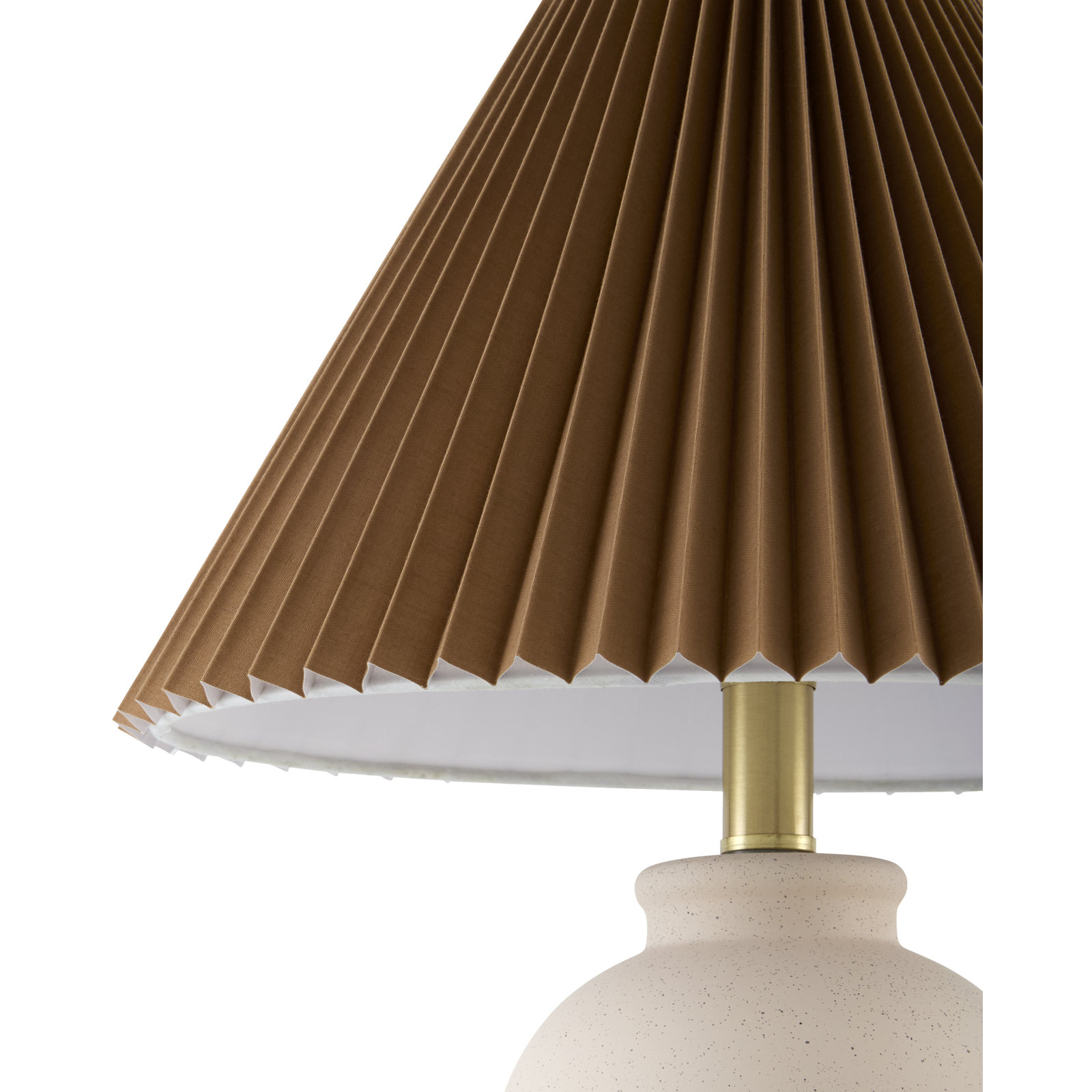  Chemise 19" Ceramic Table Lamp, Shell, Parchment, Brown