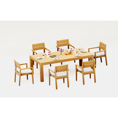 Ensemble repas d'extérieur rectangulaire Vellore