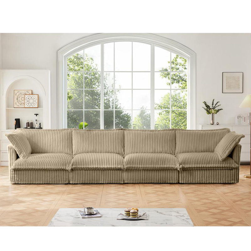4 Seater Sofa, Camel