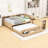 Wood Daybed with Pull-Out Trundle and Desk and Storage-730644257-730644315