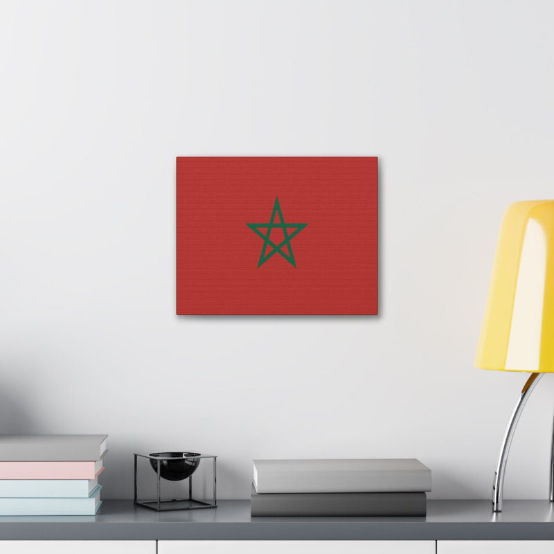 "Drapeau du Maroc" sur toile, H 12 po x l 16 po