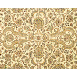 High-Quality Hand-Knotted Gold And Ivory Area Rug