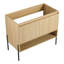 Meuble-lavabo de salle de bain 91 cm (36 po) - Structure en bois d'ingénierie, 2 portes à fermeture amortie, chêne moderne, grand espace de rangement, baignoire autoportante.