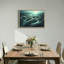 «River Delta» stylisé, art mural sur toile bleu sarcelle et or-1750721810