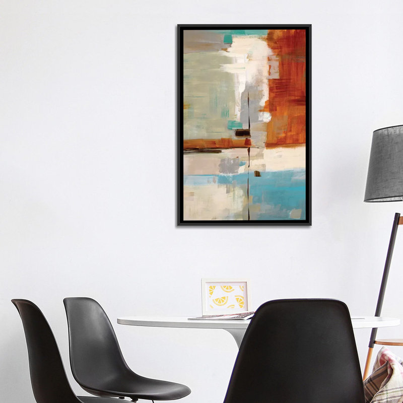 «Quad Fusion II» par Sally Swatland - reproduction d'art, H 40 po x l 26 po x P 1,5 po, Black Framed, Pas de tapis