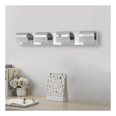 Luminaire de salle de bain 4 lumières DEL Modern Chrome