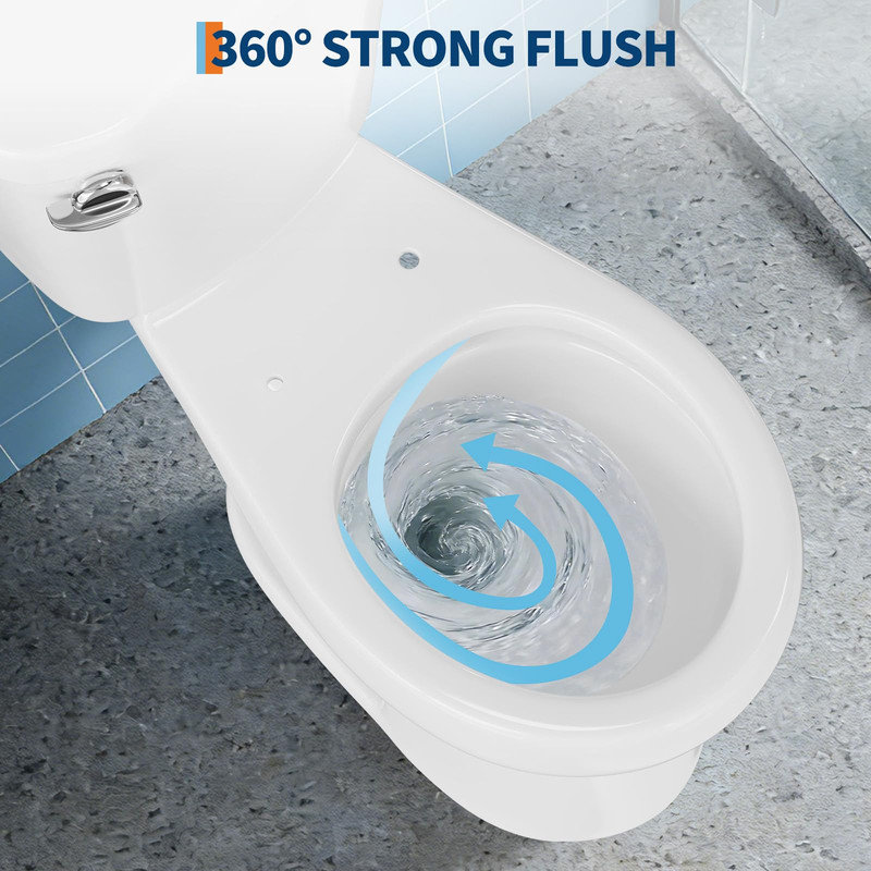Two-Piece 19" ADA Comfort Height Toilet, White, 12" Rough-In (Tank & Bowl Only)
