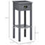 2 tables d'appoint avec tiroir, extrémité étroite grise pour le salon et la chambre à coucher. Range les magazines, les livres, les plantes et les photos en toute sécurité. Conception élégante, construction stable, mécanisme de chute. La tablette supérieure haute prévient les dommages.